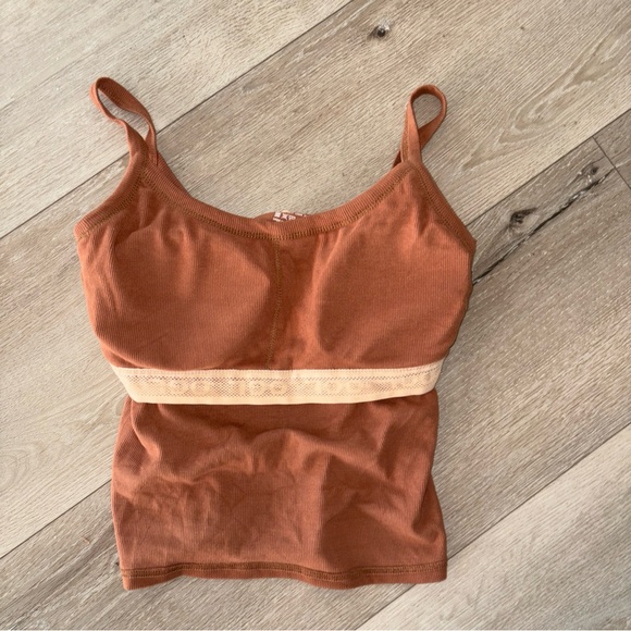 OGL Brown Ribbed Tank Top - Picture 7 of 16